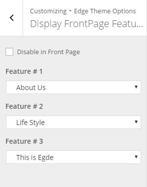 Frontpage Features