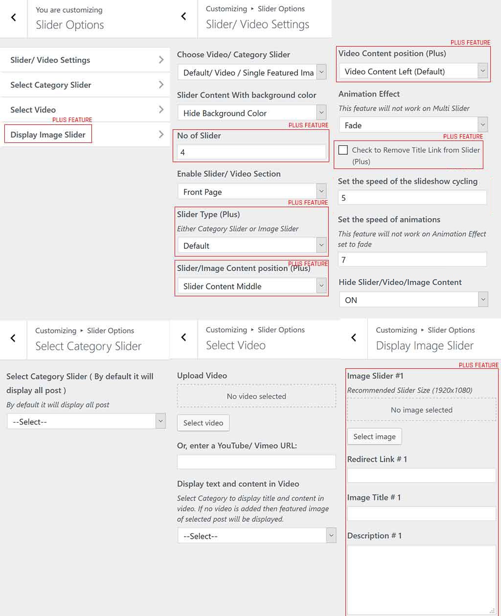 Webart Slider Options